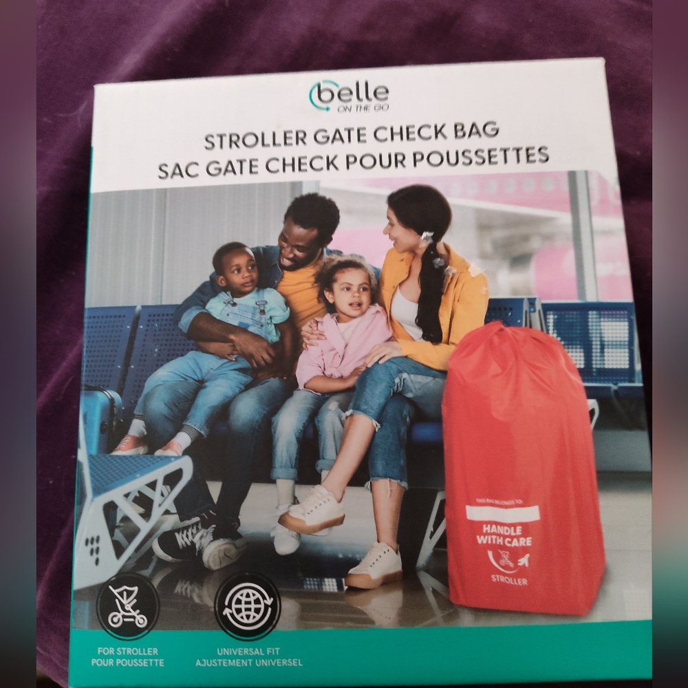 Belle On The Go Universal Stroller Gate Check Bag Air Travel Cover New In Box